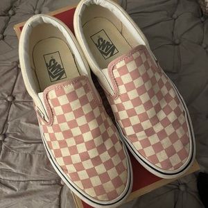 Vans checkered slip on shoes